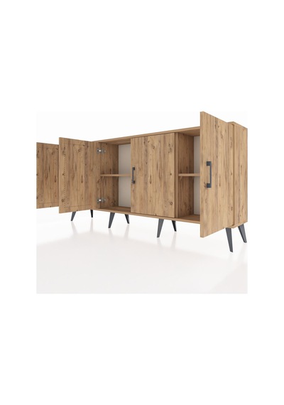 Arges Konsol 3 Raflı 4 Kapaklı 176x30x83 Çam-çam/çam Çam/çam Arges Konsol 3 Raflı 4 Kapaklı 176x30x83 Çam-çam/çam Çam/çam