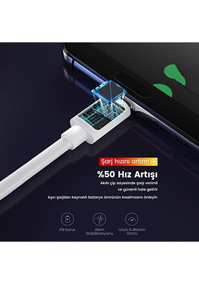 Strong Lightnıng Usb Data Şarj Kablosu 1mt 2.4a Beyaz Diğer