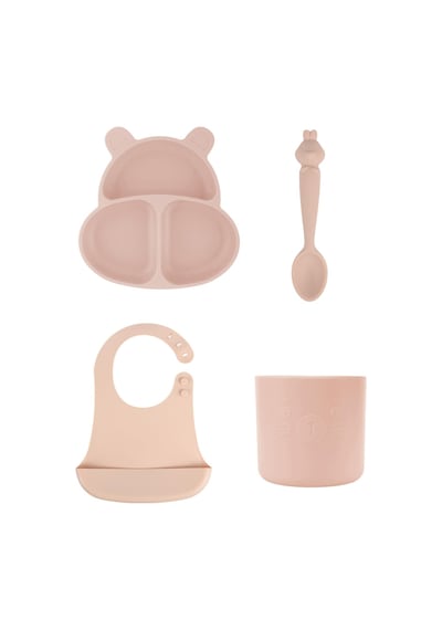 Pandish Huppo Beslenme Seti 4'lü - Pembe