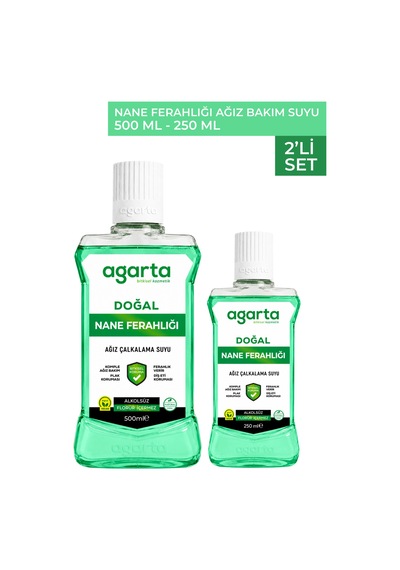 Agarta 2 Li Avantajlı Nane Ağız Bakım Seti 500 Ml Ve 250 Ml