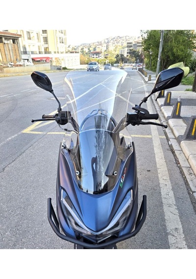 Motocam Küba Newlight 50 Pro Ön Cam 2023-2026 Model 58cm Şeffaf Renkli 4mm  Boylu