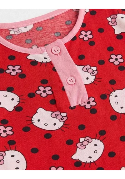 Veraura Lifestyle 6/14 Yaş Karakter Kedi Baskılı Pamuk Penye Çocuk Pijama Takımı Kırmızı Veraura Lifestyle 6/14 Yaş Karakter Kedi Baskılı Pamuk Penye Çocuk Pijama Takımı Kırmızı