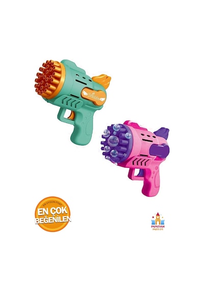 Baloncuk Makinesi - Pilli Bubble Gun Tabancası Özel Tasarım