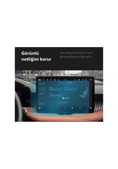 Skoda Superb Uyumlu 10 İnç Araç Ekran Koruyucu Multimedya Navigasyon 9h Nano Kırılmaz Şeffaf