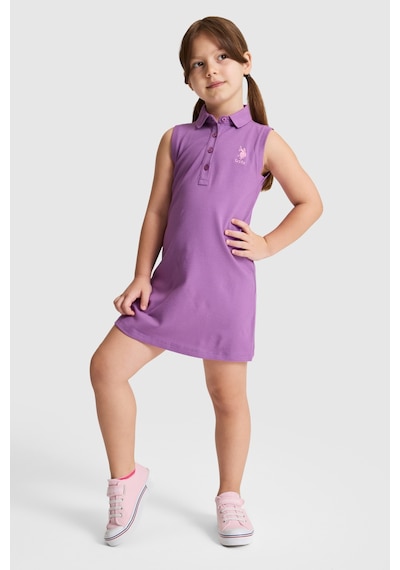 U.S. Polo Assn. Kız Çocuk Menekşe Elbise Örme 50325639-vr037 Menekse