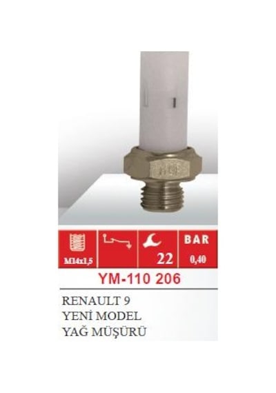 YAĞ MÜŞÜRÜ YM.RENAULT R9 0 40 BAR