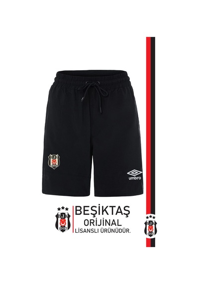 Beşiktaş Lisanslı Umbro Lastikli Spor Şort Siyah