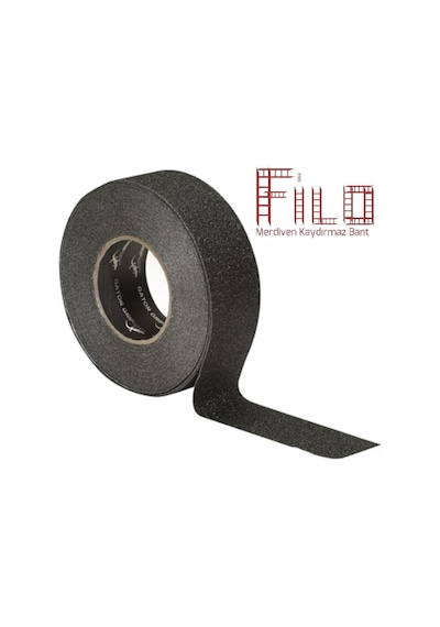 Filo Zemin Merdiven Kaydırmaz Bant Siyah 25 Mm X 10-15-25 Metre