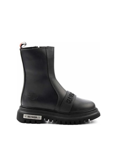 5in1Canpolat Harley Davidson Black Leather Kadın Bot Bootie Deri Hd0777054903 Şık 093 Ekru