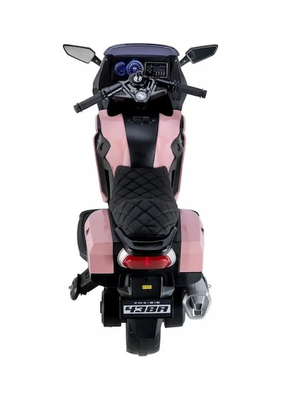 438 Xmx-316 Akülü Motor- Müzikli Led Işıklı Teker 12v Pembe Tek Kişilik Akülü Motor