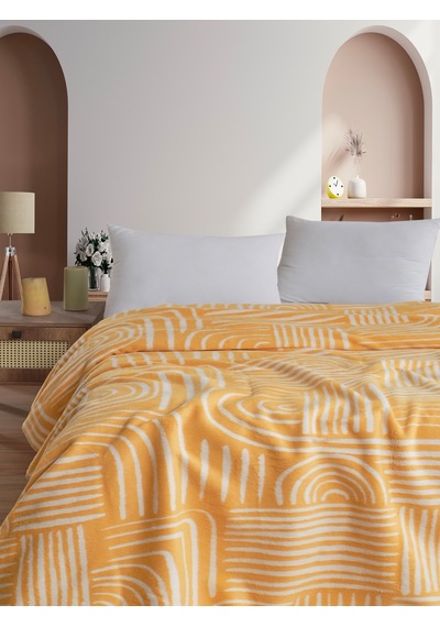 Vicuna Home Pamela Çift Kişilik Battaniye 200x220 Cm Sarı