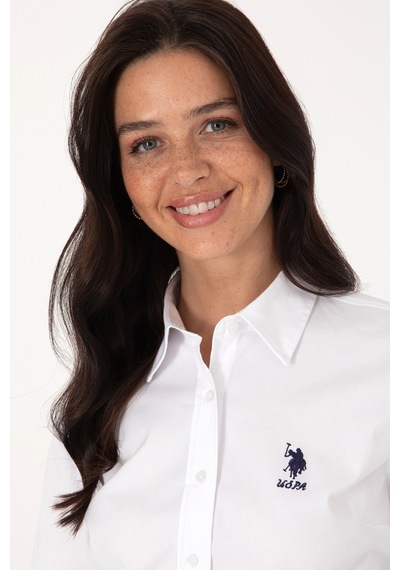 U.s. Polo Assn. Kadın Beyaz Gömlek Basic 50307989-vr013 Beyaz