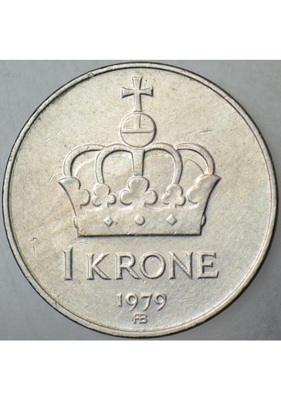 Norveç 5 Kron 1979 Kral 5. Olav Dönemi. 29,5 Mm.