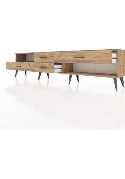 Arges Tv Ünitesi Tek Raflı 4 Çekmeceli 220x30x51 Çam-antrasit/çam Antrasıt/atlas Çam - Atlas Çam Arges Tv Ünitesi Tek Raflı 4 Çekmeceli 220x30x51 Çam-antrasit/çam Antrasıt/atlas Çam - Atlas Çam
