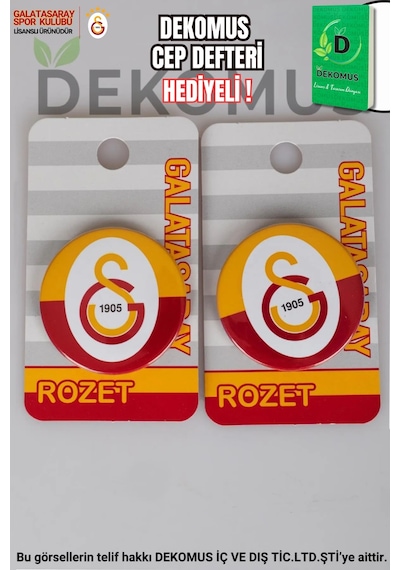 X Dekomus Lisanslı Galatasaray 2'li Rozet Mavi