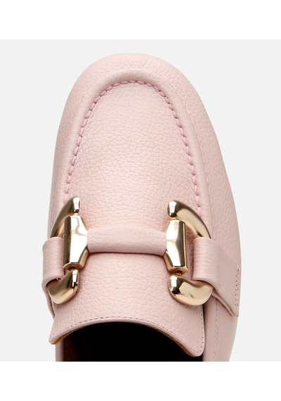 Hotiç Kadın Deri Pembe Tokalı Günlük Loafer