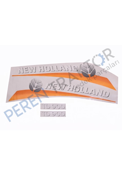 New Holland Td90d Yan Yazı Takımı Sarı Tip Kaporta Etiketi Sağ - Sol Kaput Sticker Seti