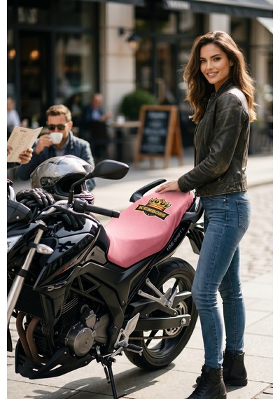 Pembe Universal Motor Sele Kılıfı Kadın Scooter Sele Koruyucu %100 Polyester Yıkanabilir Koltuk Kılıfı