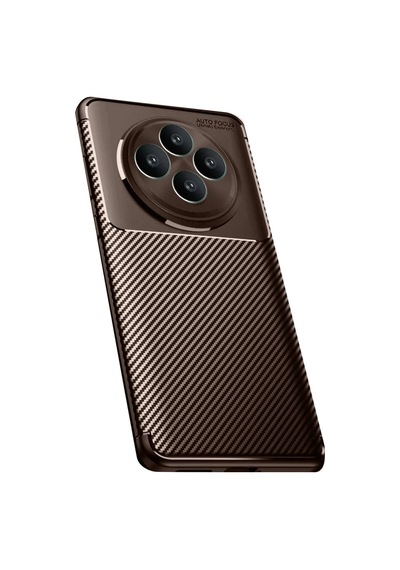 Newface Oppo Reno 11 Fs Kılıf Auto Focus Karbon Kapak - Kahverengi