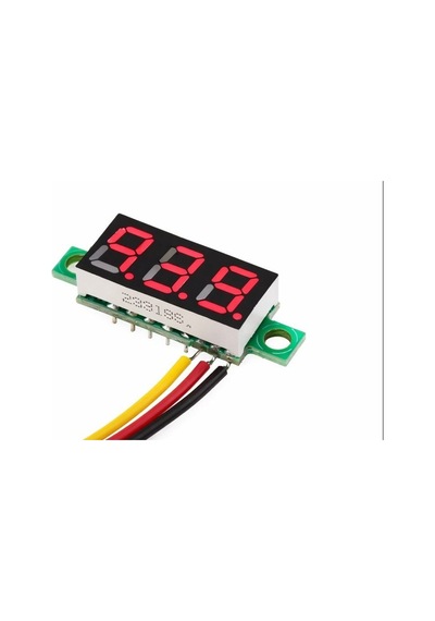 0.28 Inch 0-100 3 Kablolu Dc Voltmetre Kırmızı