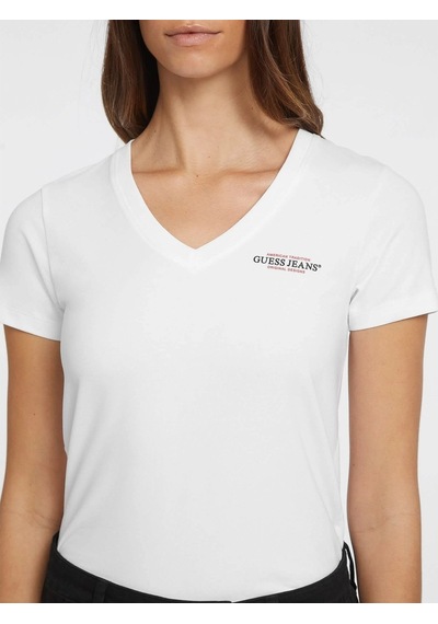Guess Kadın T-shırt W4yı23j1314-g011 Beyaz