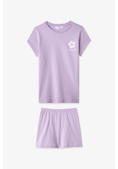 Penti  Lila Kız Çocuk Floral Whispers Pamuklu 2'li Pijama Takımı