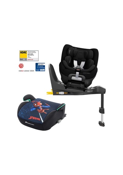 Maxi-cosi Mica 360 Pro 0-18 Kg Black - Bebeconfort Gaiafix 15-36 Kg Spiderman Oto Koltuğu Paketi