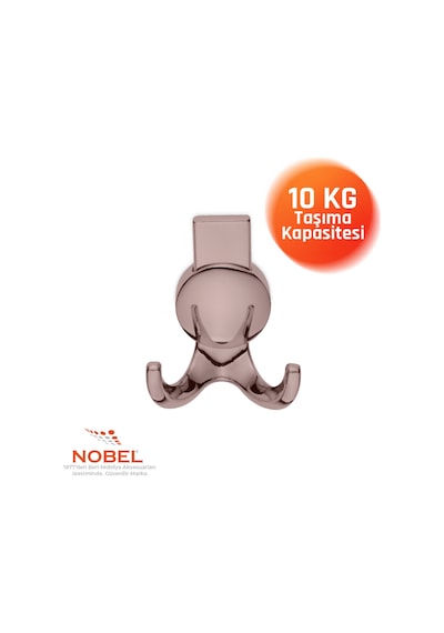 Solo Lüks Askı, Metal, Vestiyer Askı, 170 Gr, Dolap Askılık, Duvar Askılığı, Bronz Vidalı