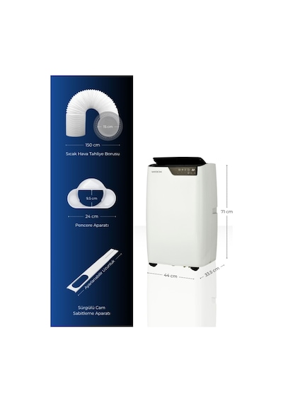 Woox FDPH41-3030ZR5 14000 BTU Taşınabilir Mobil Klima