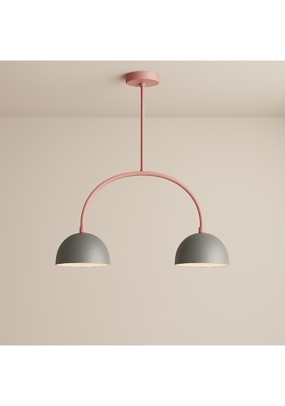 Looptwin Sarkıt Lamba-avize - Modern Endüstriyel Mufak Hol Cafe Salon Avize Haki Yeşil