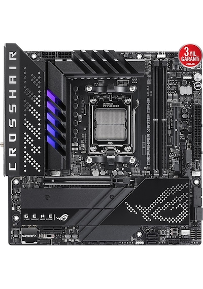 Asus Rog Crosshaır X670e Gene Amd X670 Am5 Ddr5 6400 2xusb4 Thunderbolt 3x M2 Usb3.2 Wifi 6e Aura Rgb 2.5gbit Lan Matx Anakart
