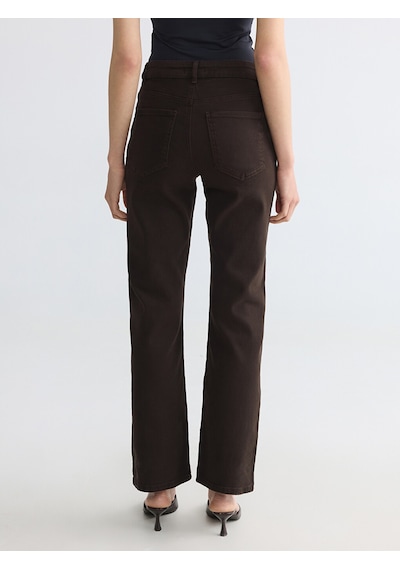 Lcwaıkıkı Classic Kahverengi Straight Fit Kadın Jean Pantolon