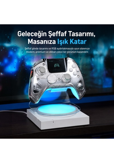 Beitong KP50 Hall Effect LCD Ekranlı Kablosuz Beyaz Gamepad