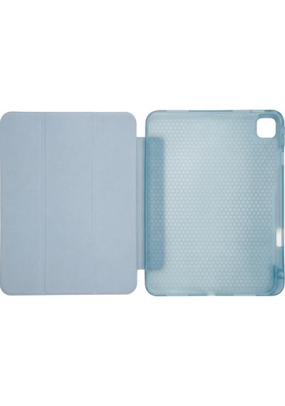 Ps Apple Uyumlu iPad Air 13 İnç M4 / M3 / M2 Tri Folding Standlı Kılıf - Turkuaz Kapaklı Kılıf