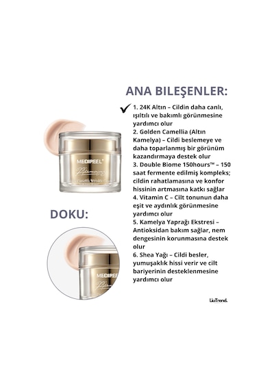 Medipeel Premium Golden Camellia Wrinkle Cream 50 Ml Kamelya Özlü Yenileyici Ve Nemlendirici Krem