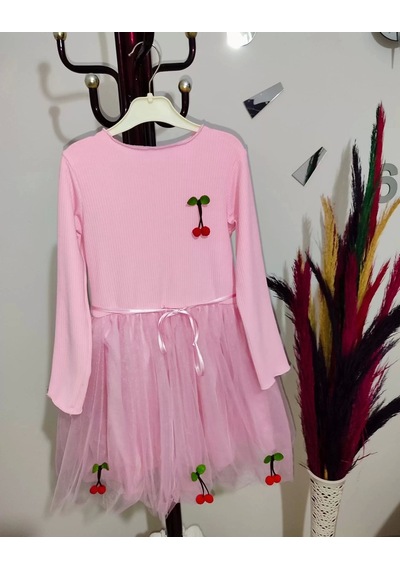 Alfa Expres 5-6-7 Yaş Kiraz Desenli Kurdela Kuşaklı Astarlı Uzun Kollu Kız Çocuk Tütü Elbise Pembe Pembe Alfa Expres 5-6-7 Yaş Kiraz Desenli Kurdela Kuşaklı Astarlı Uzun Kollu Kız Çocuk Tütü Elbise Pembe Pembe