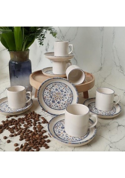 Kahve Takımı 12 Parça 6 Kişilik 22743-44 Acı Kahve