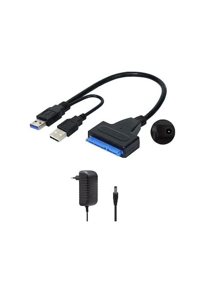 Usb 3.0 2.5 3.5 İnç Sata Ssd Hdd Hard Disk Çevirici Dönüştürücü + Adaptör
