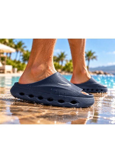 Look Life Konforlu Ergonomik Delikli Unisex Günlük Terlik Lacivert