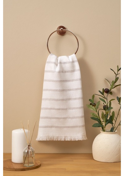 Simple Stripe 2'li Kurulama Peçetesi 50x70 Cm Krem/bej