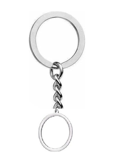 Yuvarlak Halka Figürlü Anahtarlık Minimal Unisex Tasarım