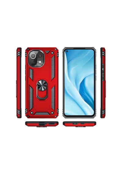 Xiaomi Mi 11 Lite Kılıf Zore Vega Kapak Kırmızı