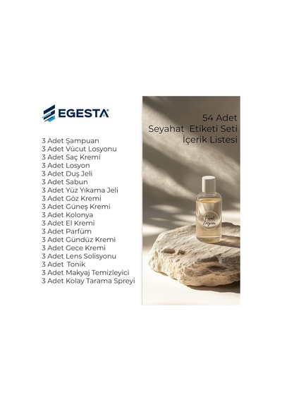54 Parça Şeffaf Seyahat Şişe Etiketi Seti - 3x3 Cm Su Geçirmez Kozmetik Ve Banyo Etiketleri - D Tek Renk