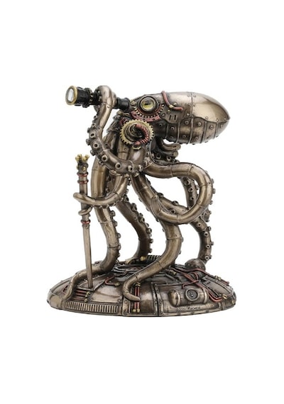 Veronese Design Steampunk Uzaylı Ahtapot Heykeli