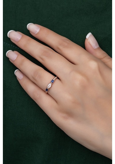 Gümüş Prenses Yüzük Rose Gold Kaplama 925 Ayar Gümüş Rose Gold (511779916)