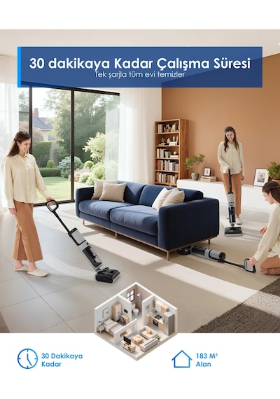 Tineco Floor One I5 Stretch Plus Kablosuz Islak Kuru Süpürge