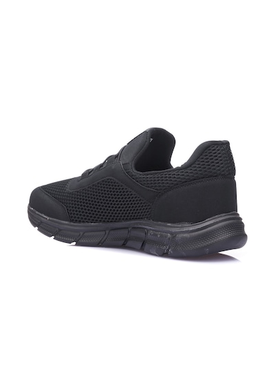 Günlük Erkek Yetişkin Sneaker Büyük Numara 45-50 Spor Ayakkabı Lastik Bağcıklı Nefes Alabilen 110 Siyah - Siyah