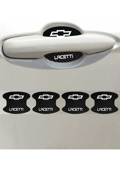 Chevrolet Lacetti İç Kapı Kollarına Özel Karbon Çizik Önleyici Folyo İle Şıklık Ve Koruma Lacetti Yazılı 4 Adet