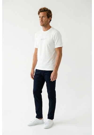 Redline Yeni Sezon Erkek Slim Fit Baskılı Tshirt 7031 Beyaz