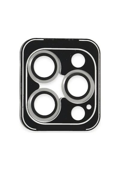 Mey İthalat Apple Uyumlu iPhone 16 Pro Max Pvd Metal Kamera Lens - Gümüş
